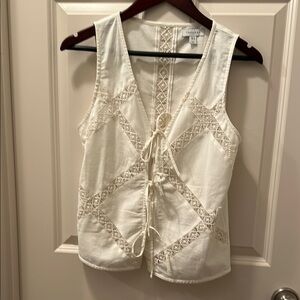 Topshop Women's Cream Lace-Up